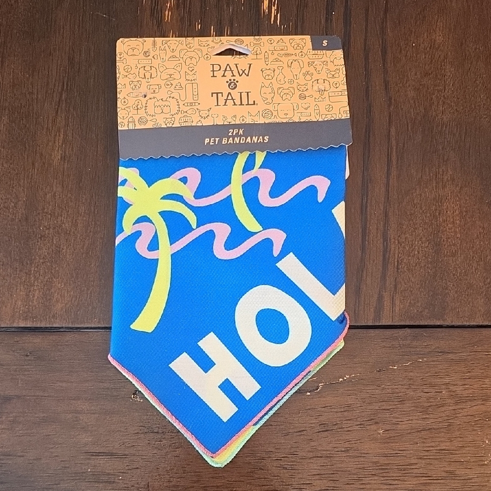 Paw & Tail Blue "Hola" Pet Bandanas